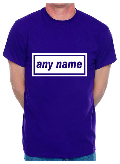Personalised Mens T-Shirt Any Name You Choose The Name Word Song