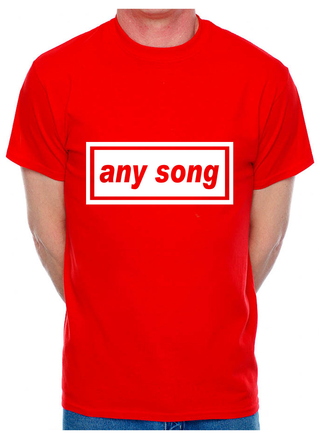 Personalised Adult T-Shirt Any Song Name Or Football City Name You Choose