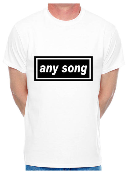 Personalised Adult T-Shirt Any Song Name Or Football City Name You Choose
