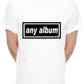 Customised Mens T-Shirt Any Album Title Or Change For Your Name Or Any Word