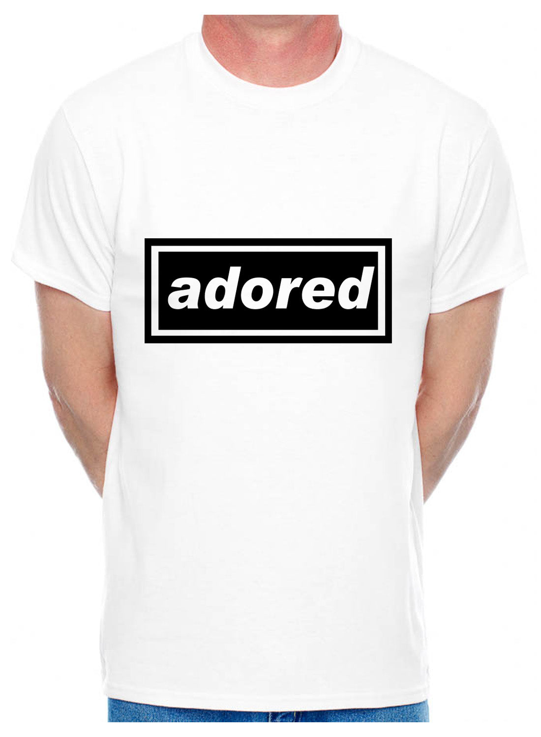 Personalise Your Own Mens T-Shirt Adored You Choose The Name Word Song Album