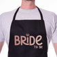 Bride To Be Hen Party Wedding Gift Funny Apron In Rose Gold Design Cooking Apron