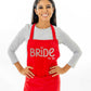 Bride To Be Hen Party Wedding Gift Funny Apron In Rose Gold Design Cooking Apron