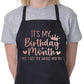 It's My Birthday Month Ladies Apron Birthday Gift Funny Baking Apron In Rose Gold Design