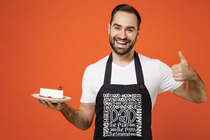 Dad The Man The Myth Apron Funny Father's Day Birthday Gift Cooking Baking BBQ