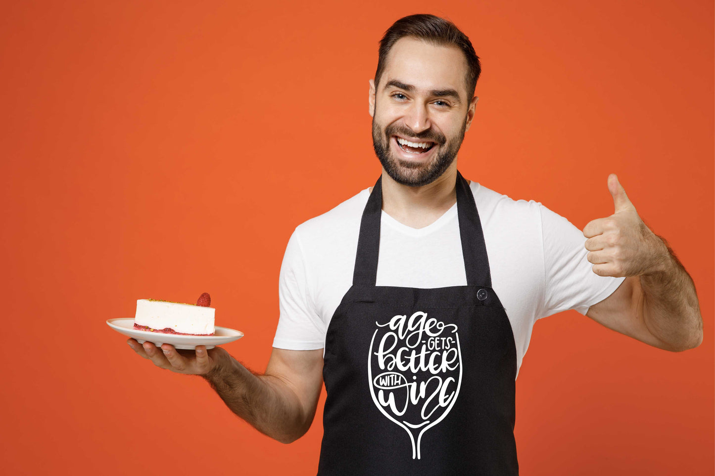 Age Gets Better With Wine Apron Funny Birthday Gift Cooking Baking BBQ