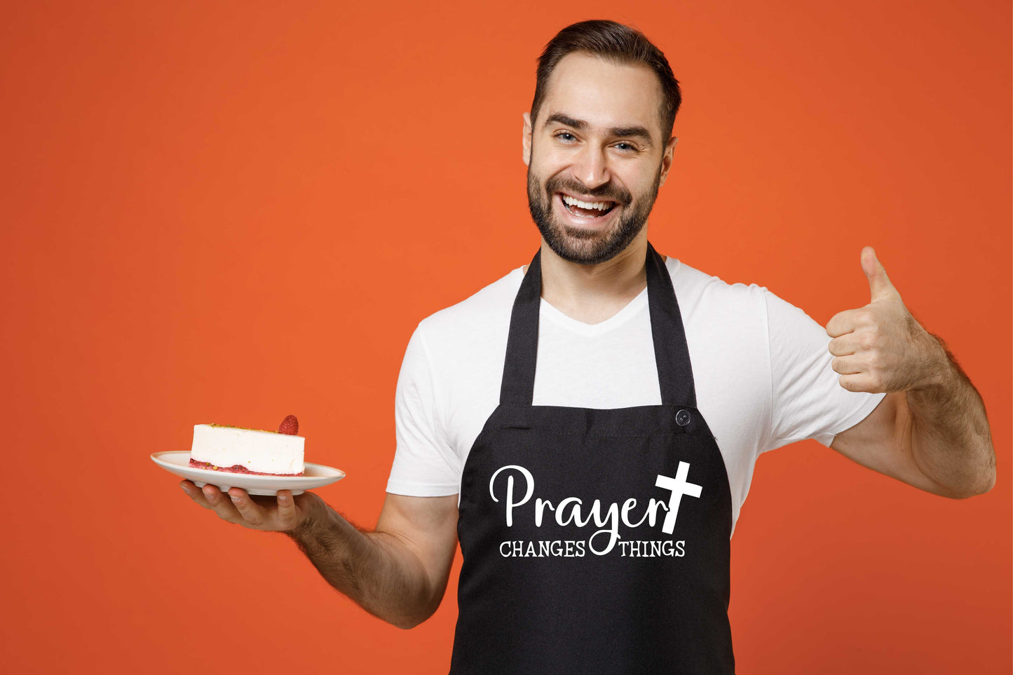 Prayer Changes Things Apron Religious Church Fete Worship BBQ