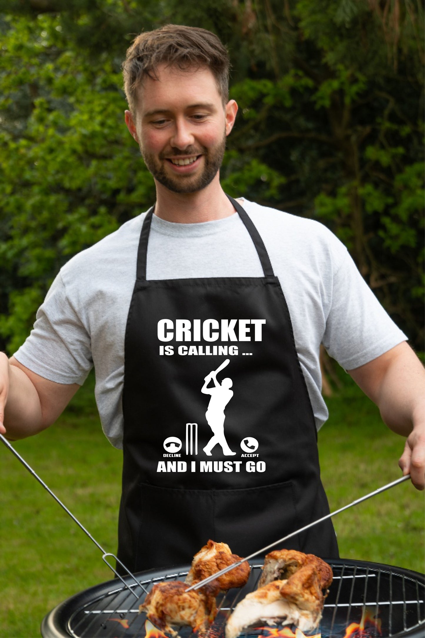 Cricket is Calling  Apron Funny Father's Day Birthday Gift Cooking Baking BBQ
