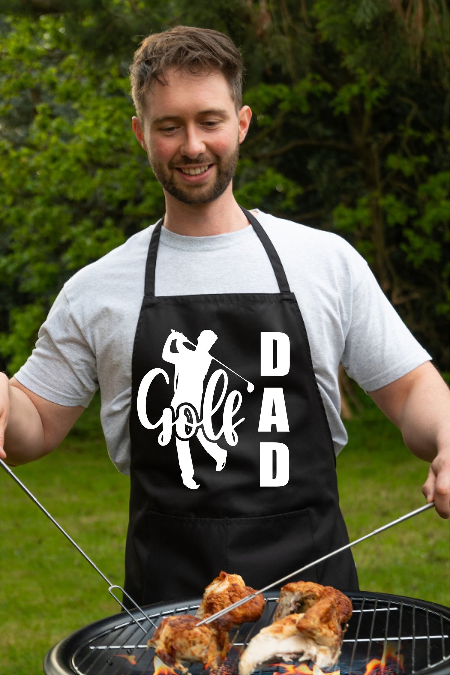 Golf Dad Golfer Apron Funny Birthday Gift Father's Day Cooking Baking BBQ