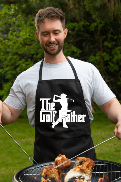 The Golf Father Apron Funny Birthday Gift Father's Day Cooking Baking BBQ