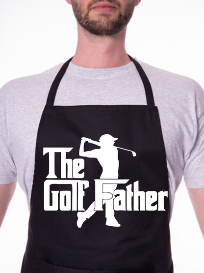 The Golf Father Apron Funny Birthday Gift Father's Day Cooking Baking BBQ