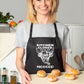 Kitchen Closed Not In The Mood Apron Funny Birthday Gift Cooking Baking BBQ
