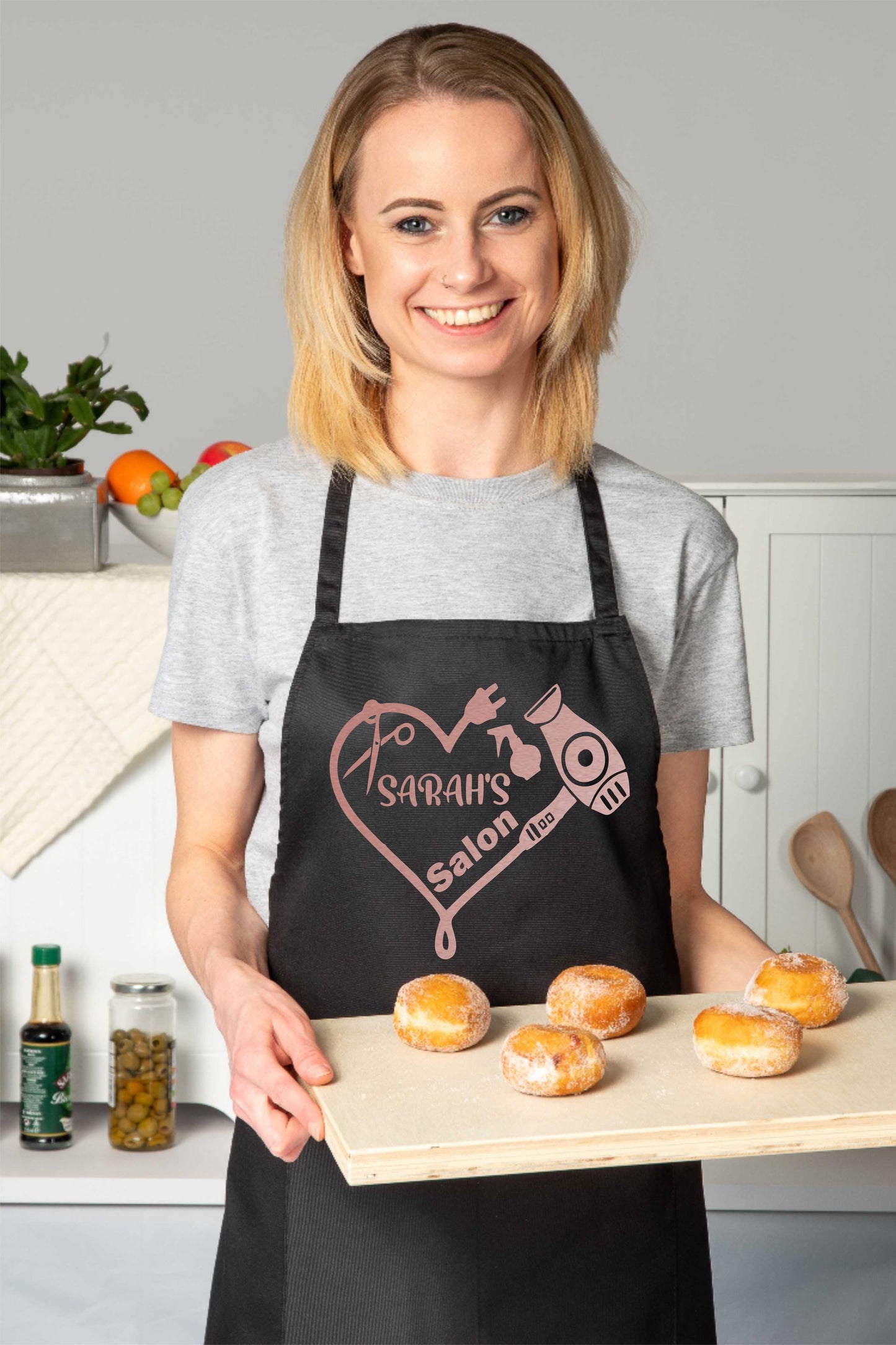 Personalised Apron Hairdresser Beauty Salon Your Name Here Work Gift