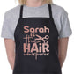 Personalised Apron Hair Whisperer Hairdresser Salon Your Name Here Work Gift