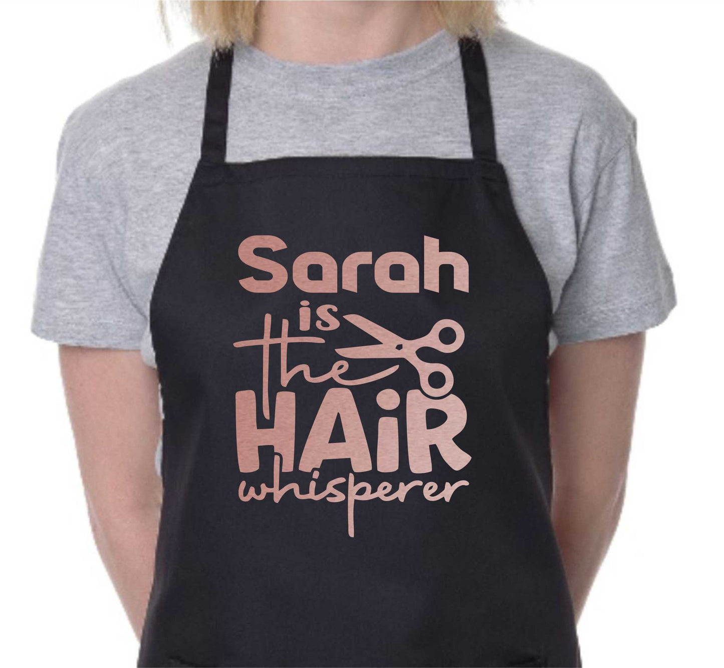Personalised Apron Hair Whisperer Hairdresser Salon Your Name Here Work Gift