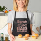 Personalised Apron Hair Whisperer Hairdresser Salon Your Name Here Work Gift