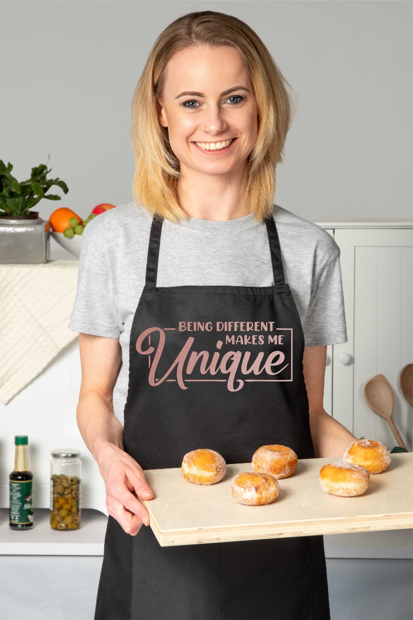 Being Different Makes Me Unique Apron Funny Mental Health Gift Cooking Baking