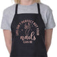 Life Isn't perfect Nails Can Be Work Apron Nail Salon Beauty Shop Funny