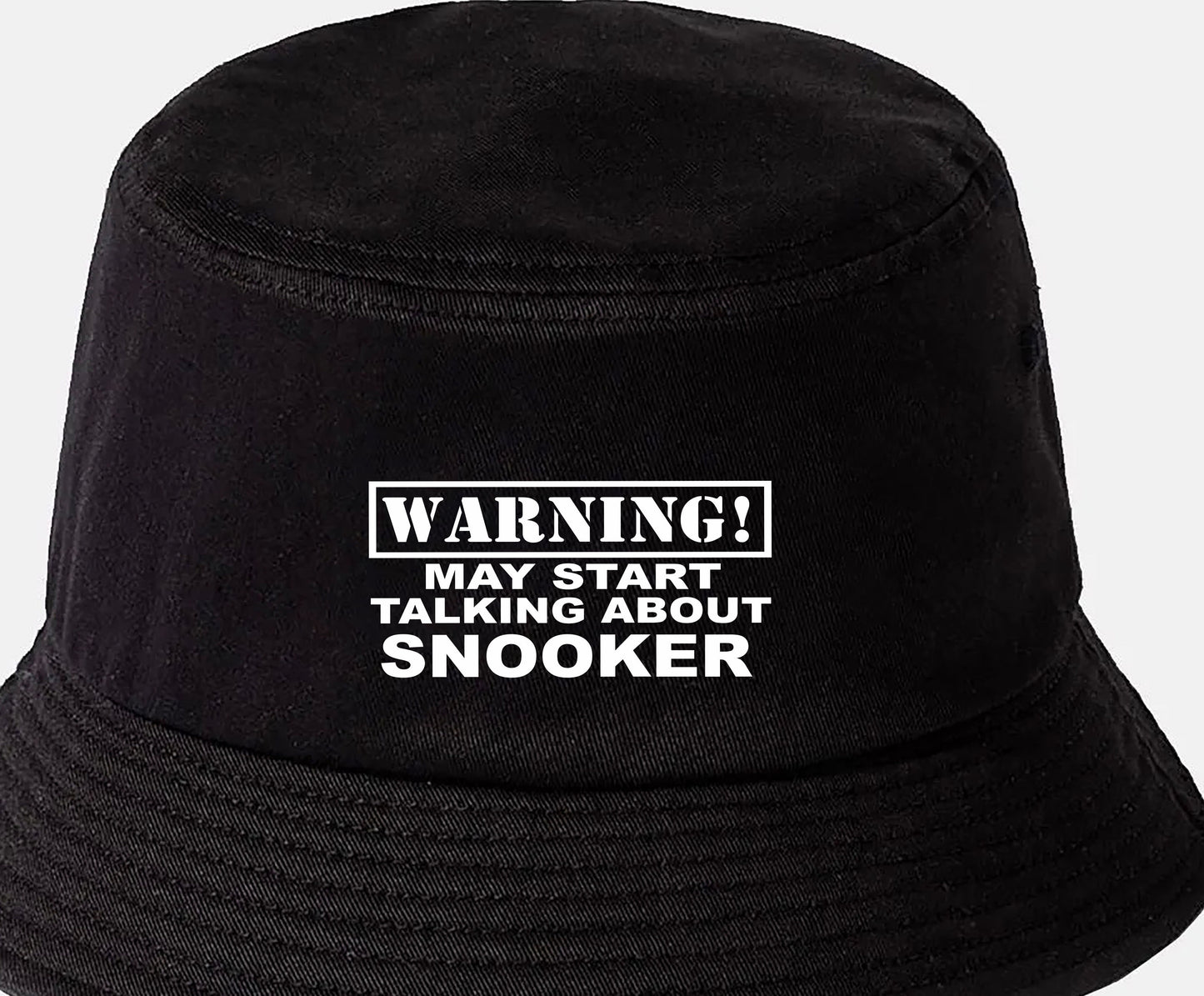 Warning May Talk About Snooker Bucket Hat Gift for Men & Ladies
