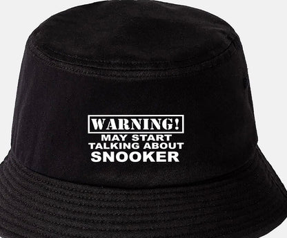 Warning May Talk About Snooker Bucket Hat Gift for Men & Ladies