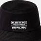 Warning May Talk About Bowling Bucket Hat Gift for Men & Ladies