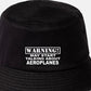 Warning May Talk About Aeroplanes Bucket Hat Gift for Men & Ladies