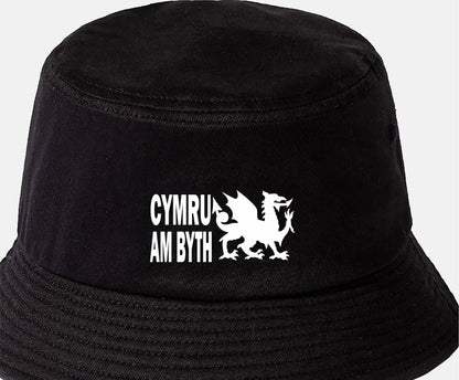 Welsh Dragon Wales Forever Bucket Hat Welsh Gift for Men & Ladies