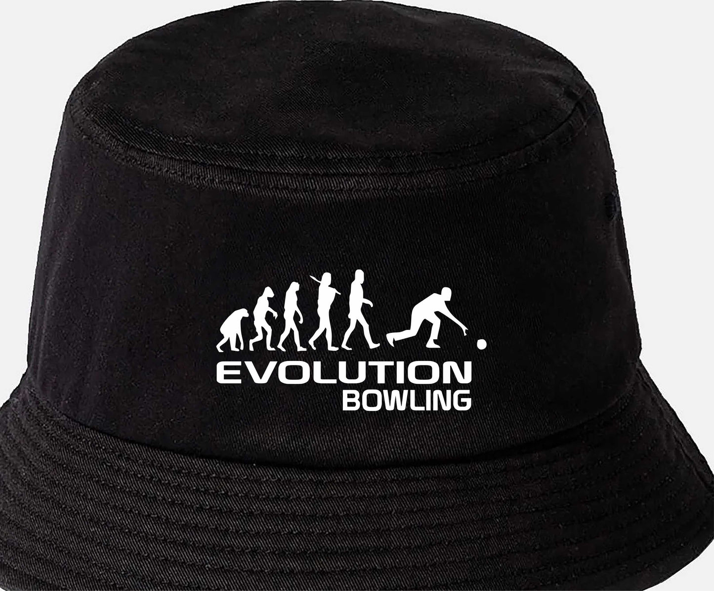 Evolution Of Bowling Bucket Hat Crown Green Birthday Gift For Men & Ladies
