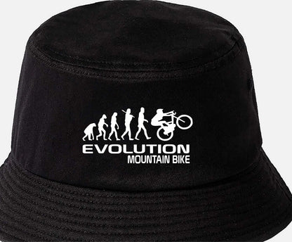 Evolution Of Mountain Bike Bucket Hat Birthday Gift For Men & Ladies
