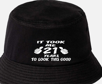 Took 21 Years To Look This Good Bucket Hat 21st Birthday Gift For Men & Ladies