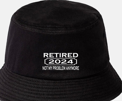 I Retired in 2024 Bucket Hat Perfect Retirement Gift for Men & Ladies