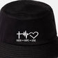 Faith Love Hope Bucket Hat Christian Religion Gift for Men & Ladies