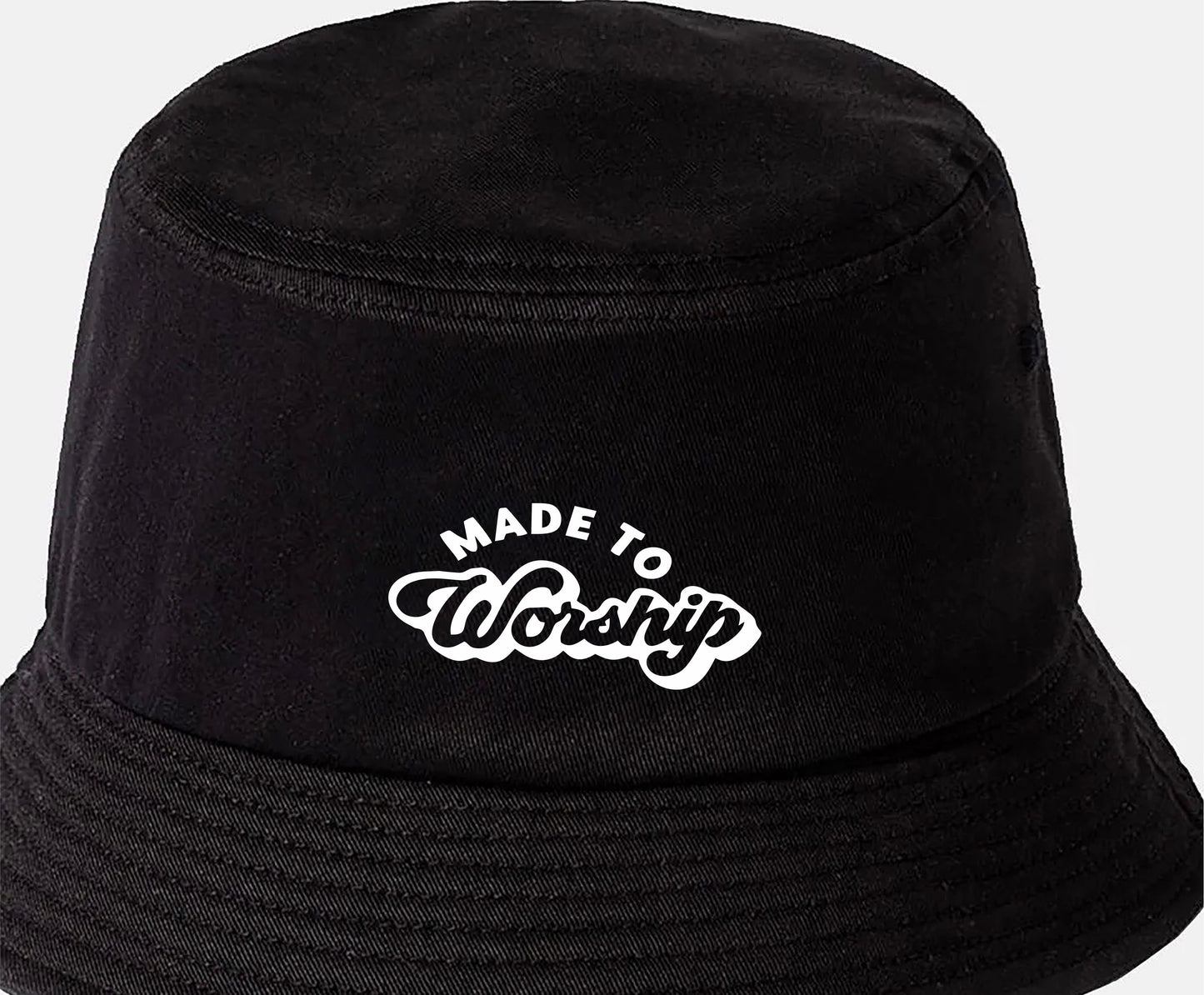 Made To Worship Bucket Hat Christian Religion Gift for Men & Ladies