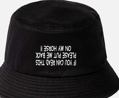 If You Read This Put On Horse Bucket Hat Horse Riding Gift For Men & Ladies