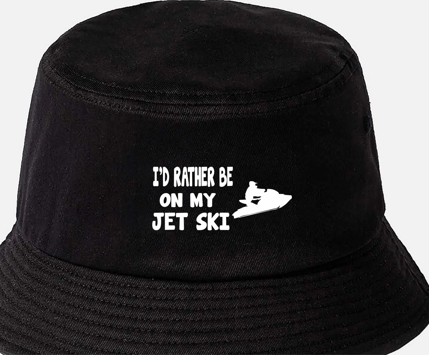 I'd Rather Be On My Jet Ski Bucket Hat Water Sports Gift For Men & Ladies