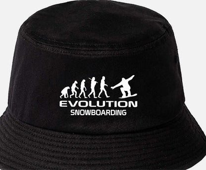 Evolution of Snowboarding Bucket Hat Winter Sports Gift For Men & Ladies