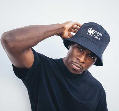 Keep Calm & Cymru On Bucket Hat Wales Lover Welsh Gift For Men & Ladies
