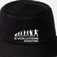 Evolution of Shooting Bucket Hat Clay Pigeon Gift for Men & Ladies