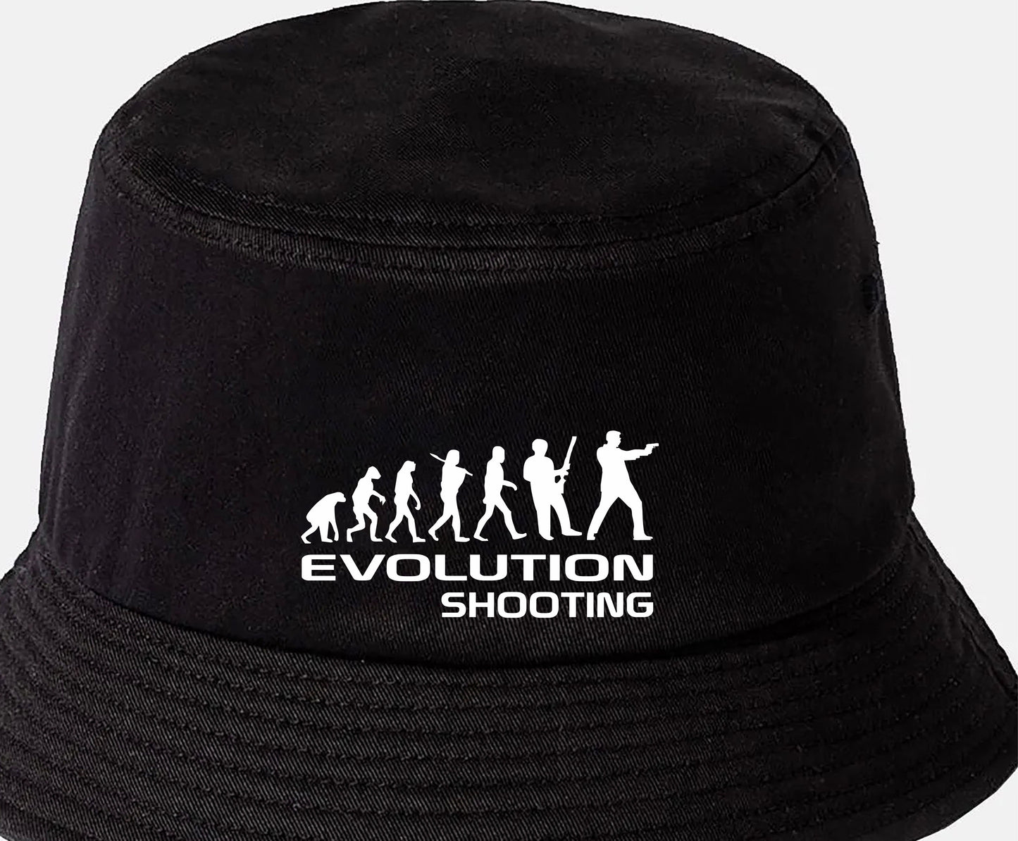 Evolution of Shooting Bucket Hat Clay Pigeon Gift for Men & Ladies