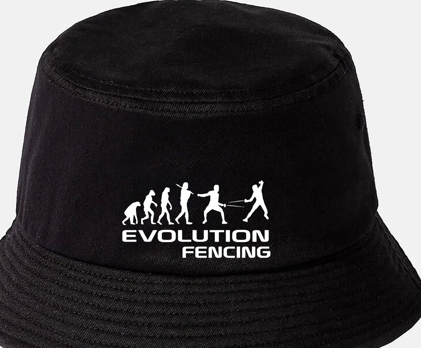 Evolution of Fencing Bucket Hat Sport Hobby Birthday Gift Men & Ladies