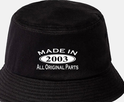 Made in 2003 21st Birthday Bucket Hat Age 21 Gift For Men & Ladies