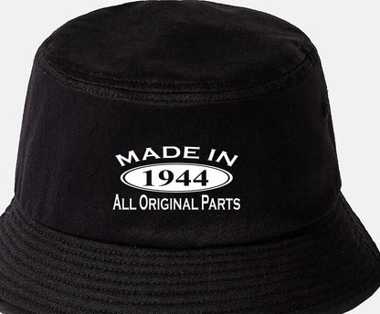 Made in 1944 80th Birthday Bucket Hat Age 80 Gift For Men & Ladies