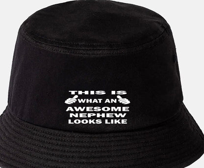 This Is What Awesome Nephew Looks Like Funny Bucket Hat Birthday Gift Men