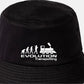 Evolution of Trainspotting Bucket Hat Trains Hobby Birthday Gift Men & Ladies