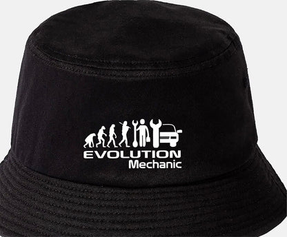 Evolution of A Mechanic Bucket Hat Birthday Gift Great for Men & Ladies