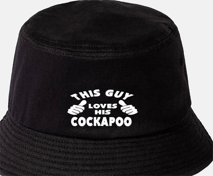 This Guy Loves His Cockapoo Bucket Hat Funny Dog Lovers Gift for Men