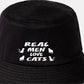 Real Men Love Cats Bucket Hat Funny Cat Lovers Gift for Men