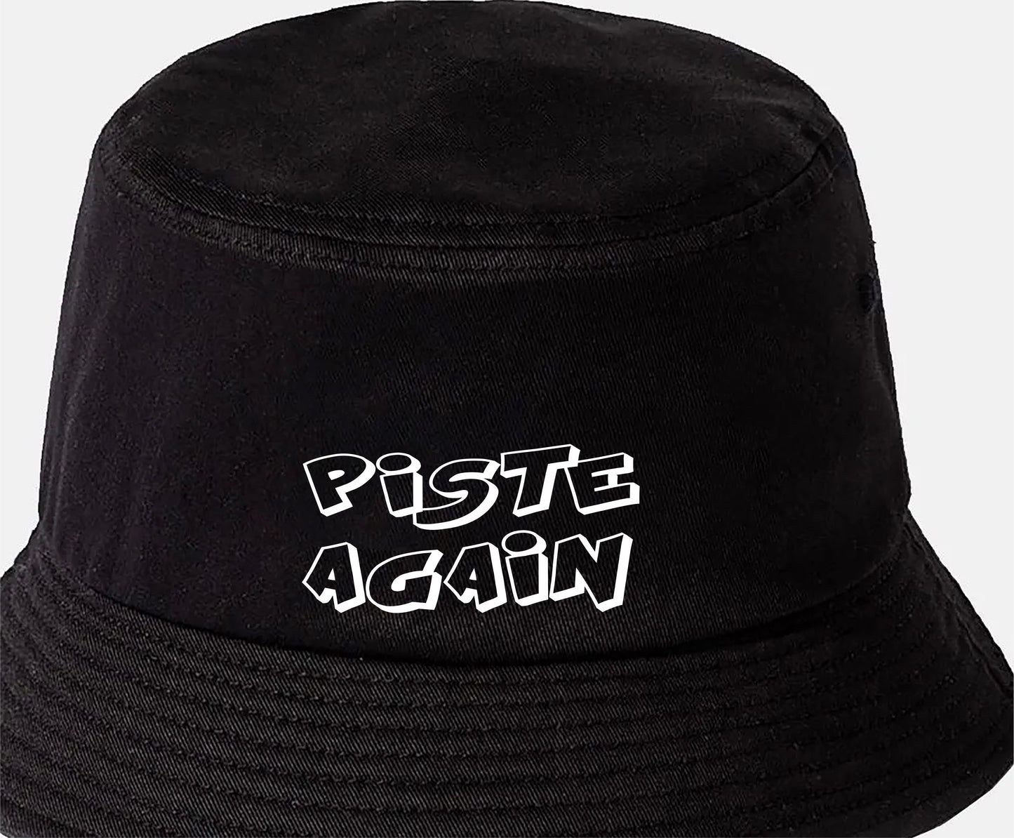 Piste Again Bucket Hat Skiing Snowbarding Gift Unisex