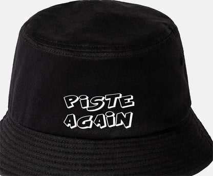 Piste Again Bucket Hat Skiing Snowbarding Gift Unisex