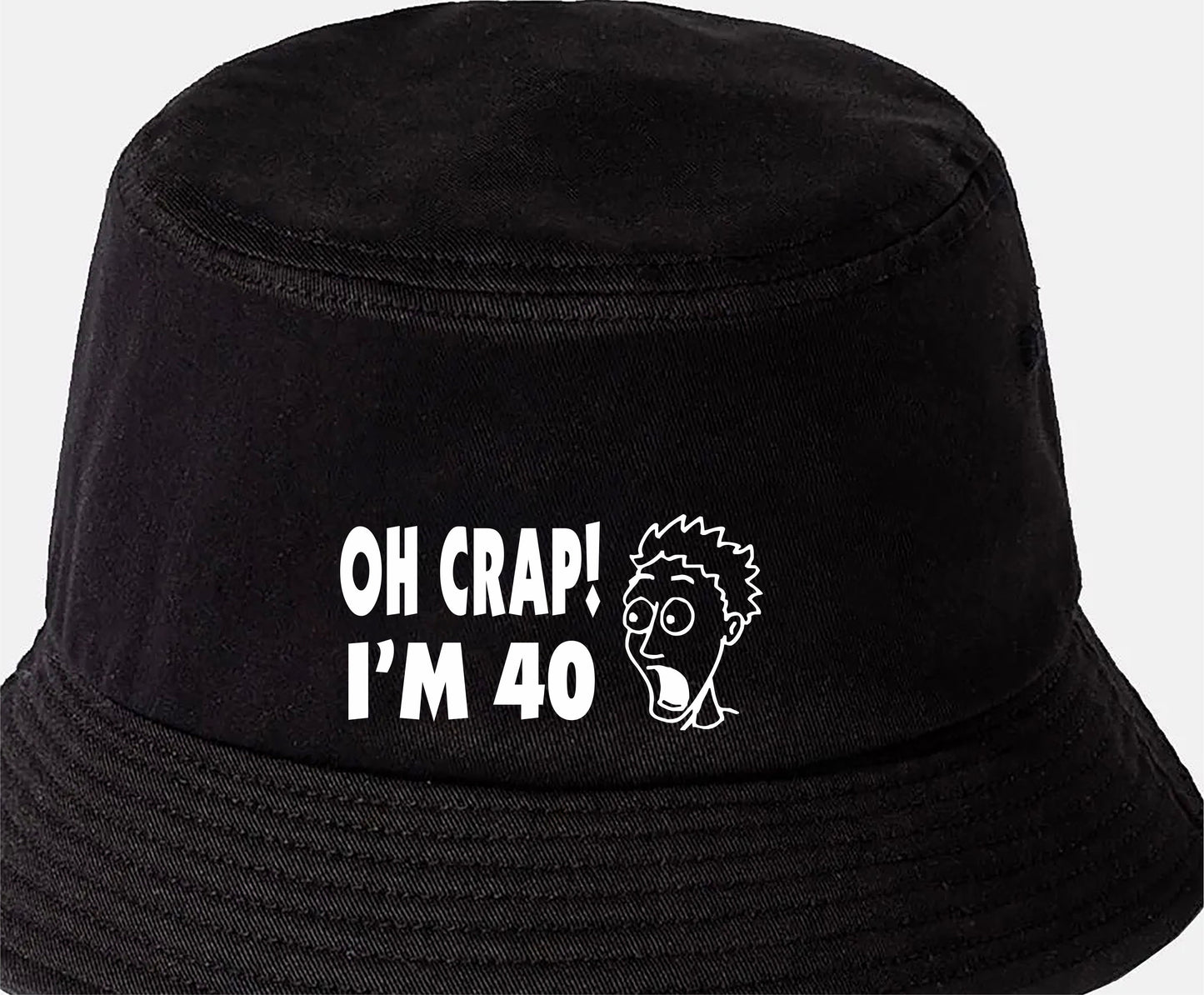 Oh Crap I'm 40 Bucket Hat Funny 40th Birthday Gift for Men